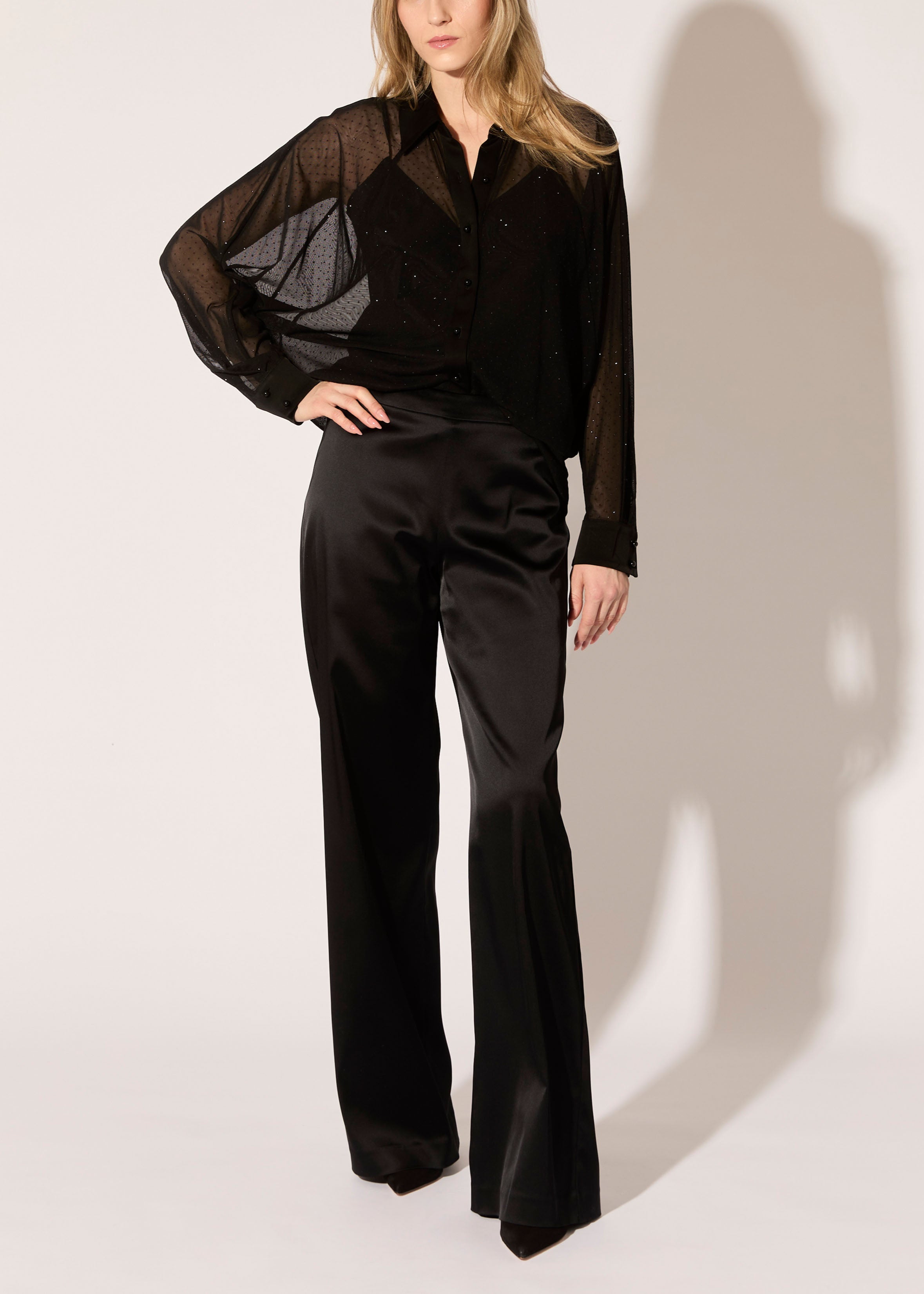 Glitter Dot Mesh Dolman Shirt - PREORDER