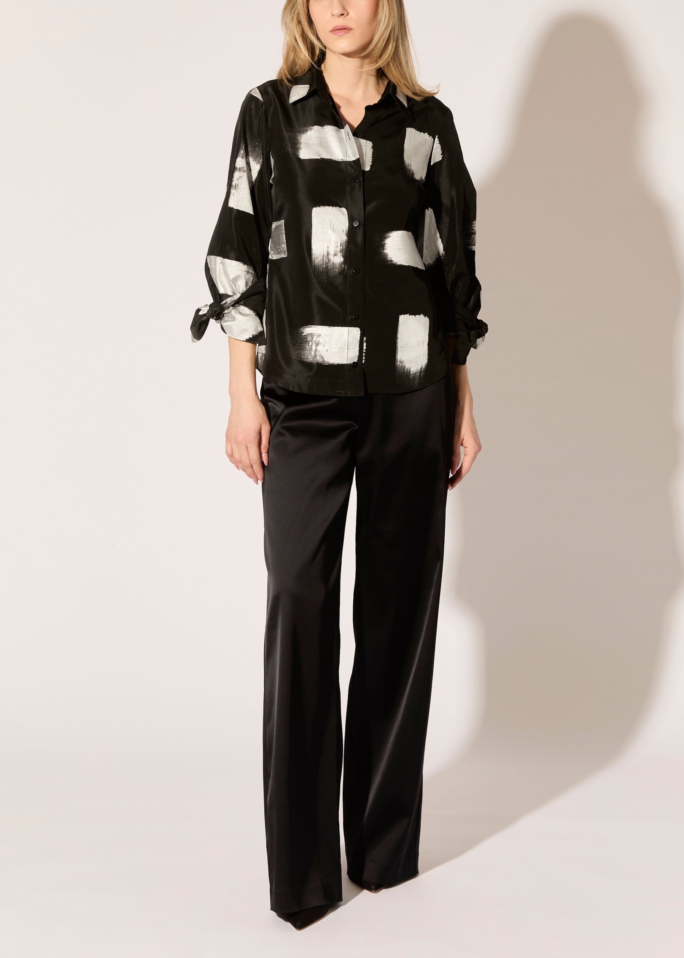 Brush Stroke Taffeta Blouse - PREORDER