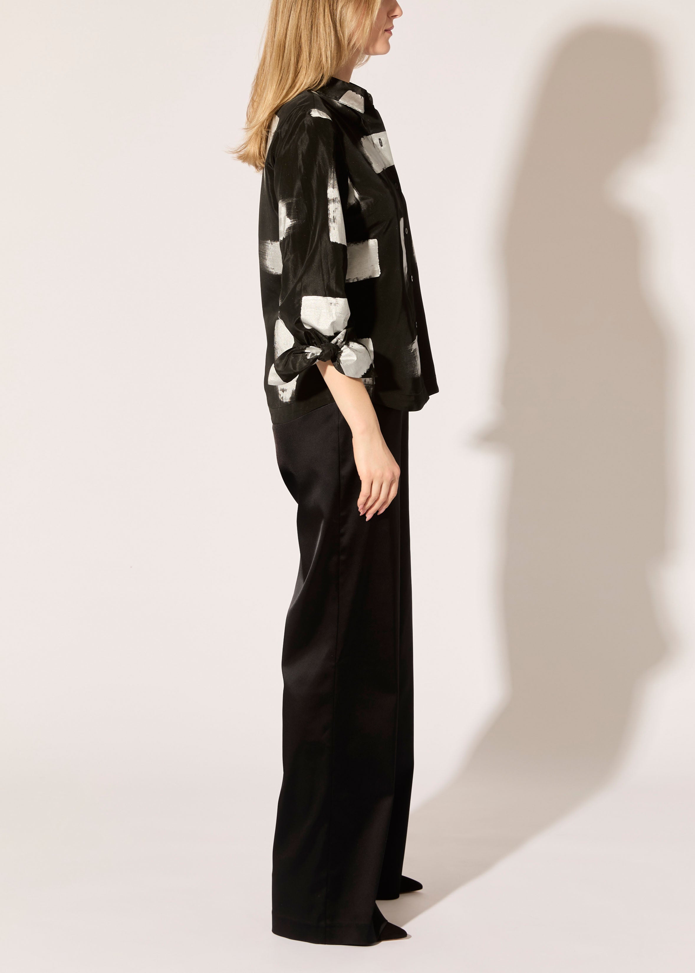 Brush Stroke Taffeta Blouse - PREORDER