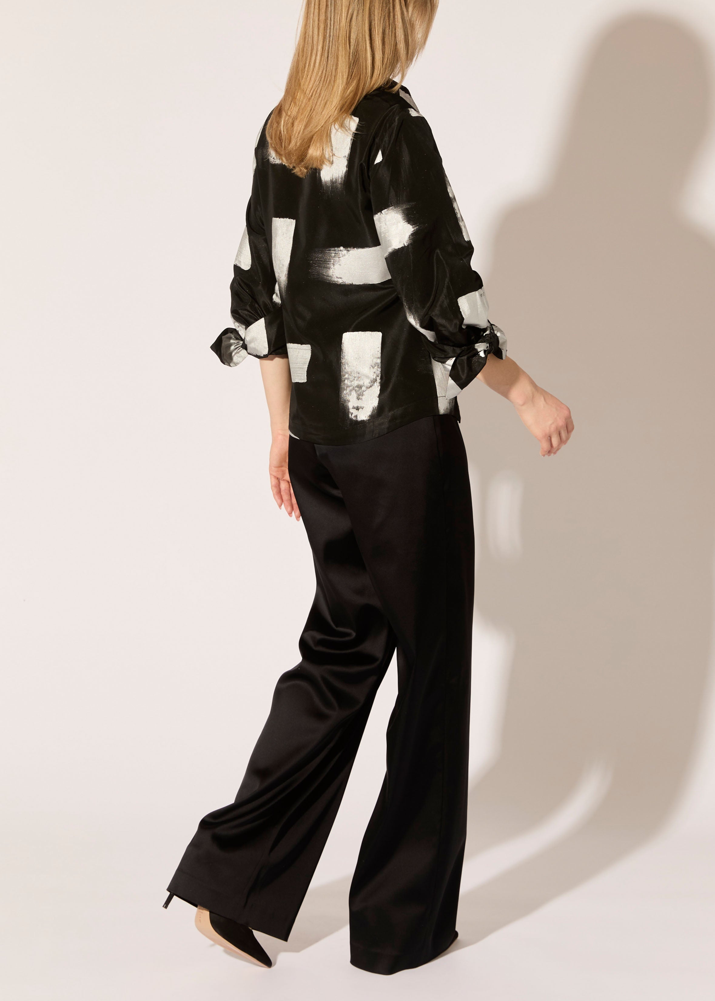 Brush Stroke Taffeta Blouse - PREORDER
