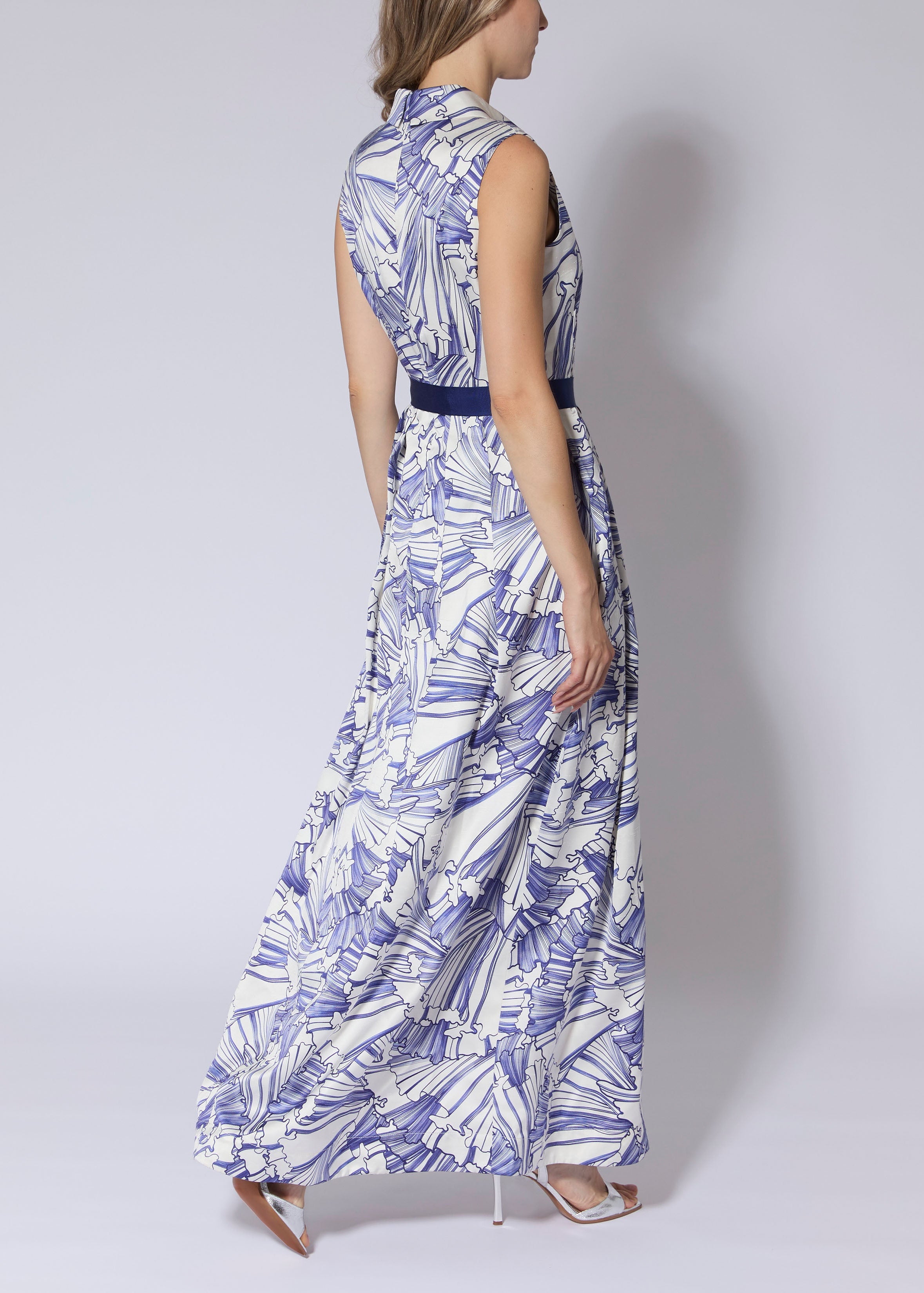 Linear Floral Print Dress