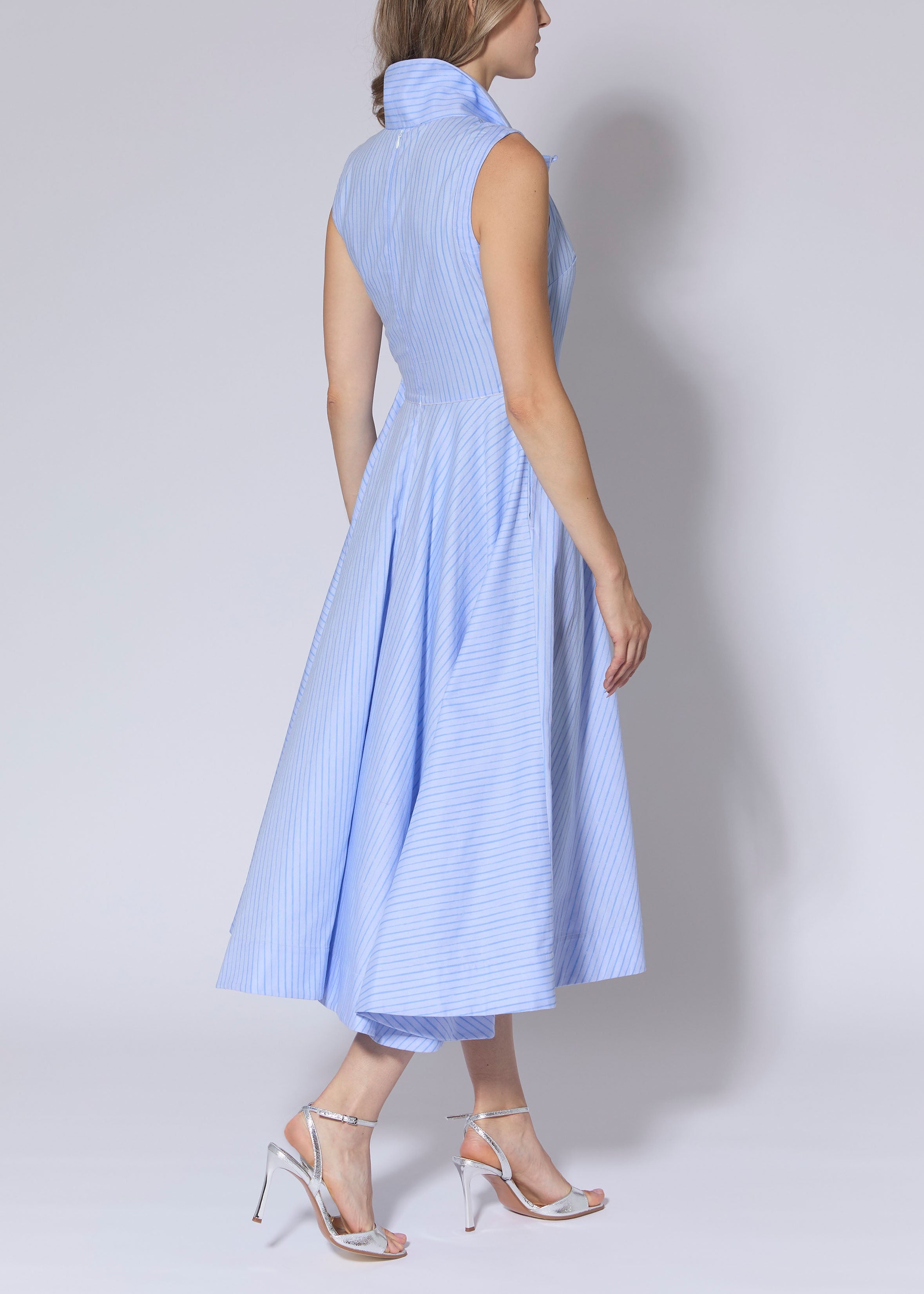 Printed Stripe Cotton Dress