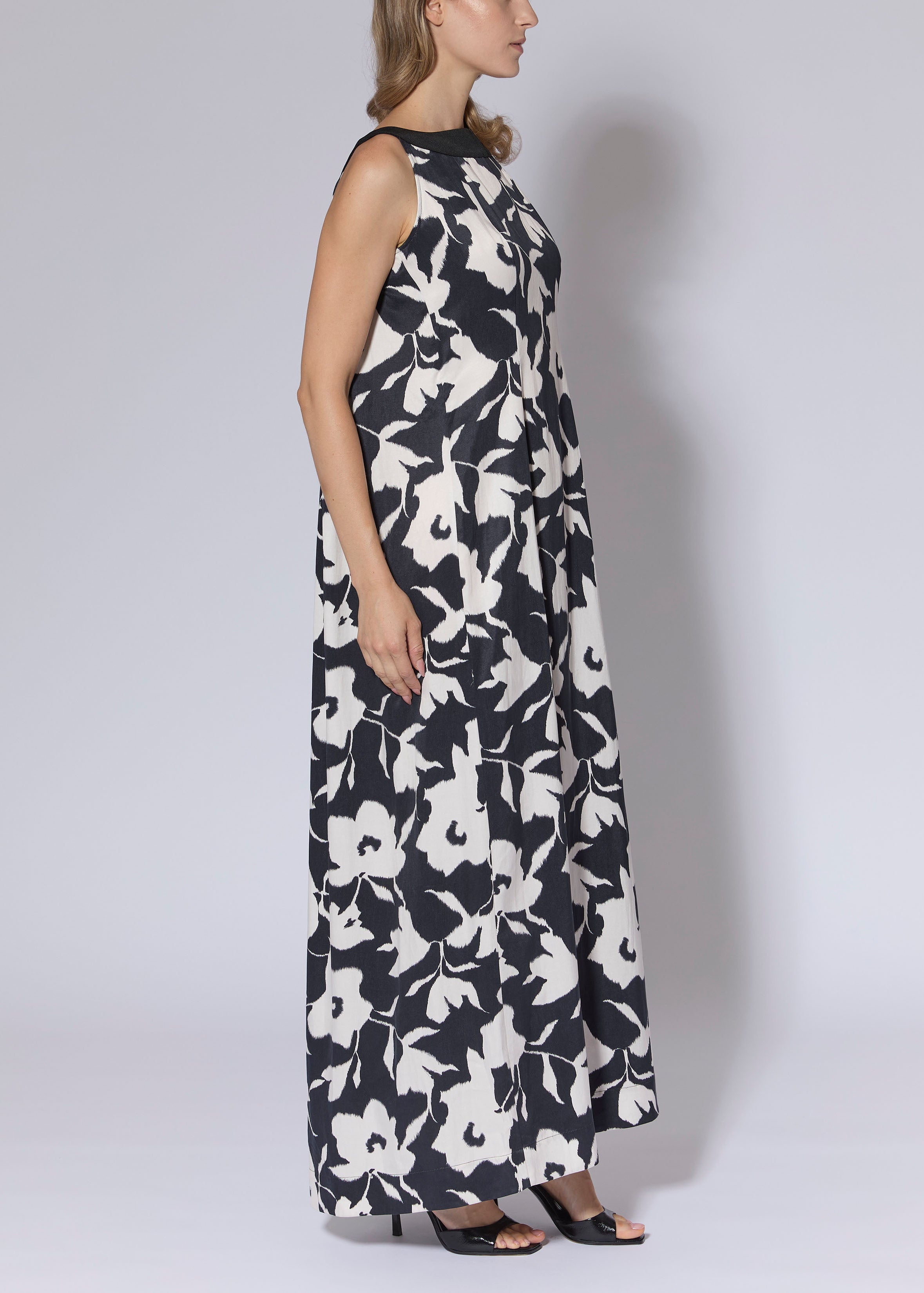 Abstract Floral Print Dress