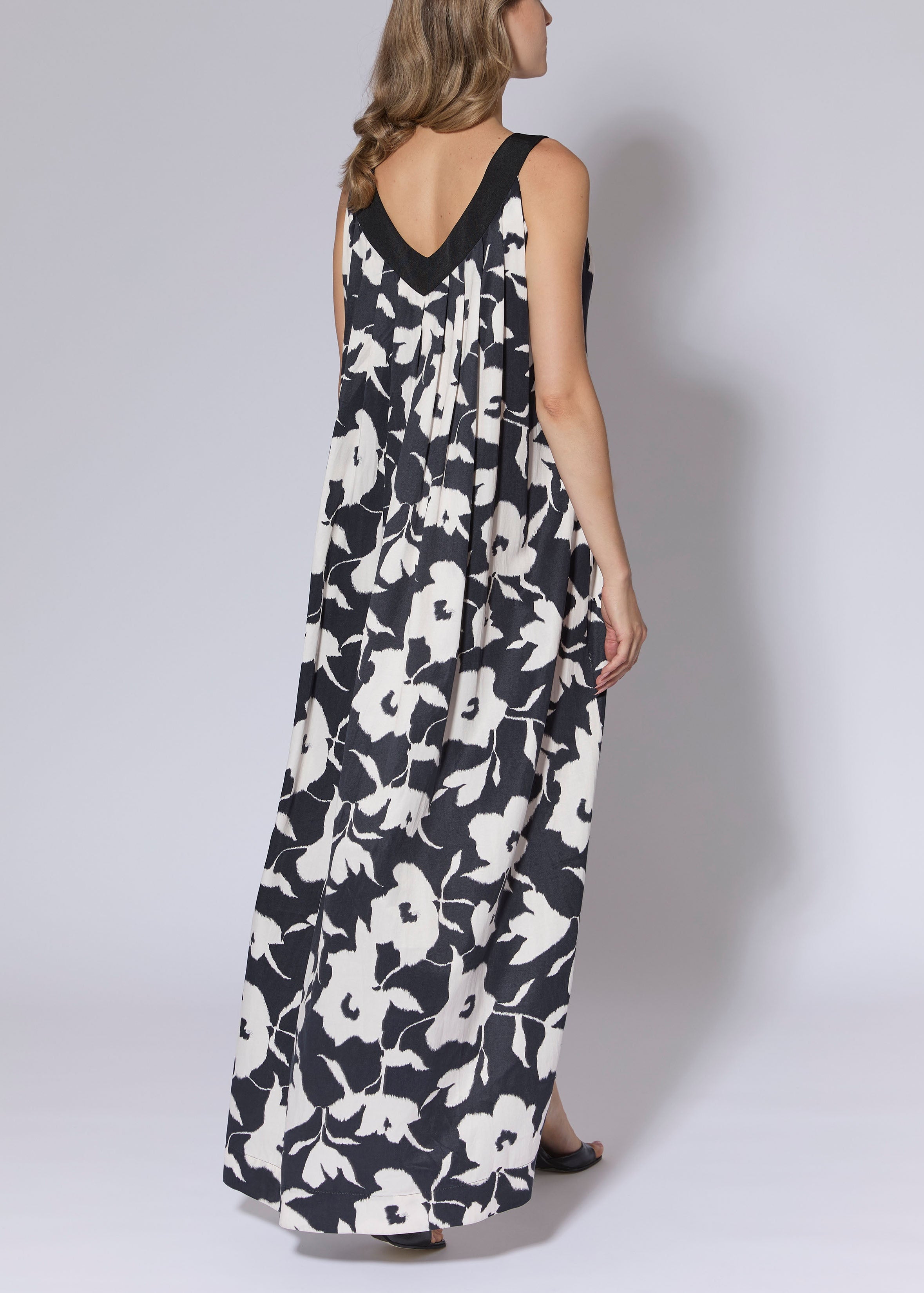 Abstract Floral Print Dress