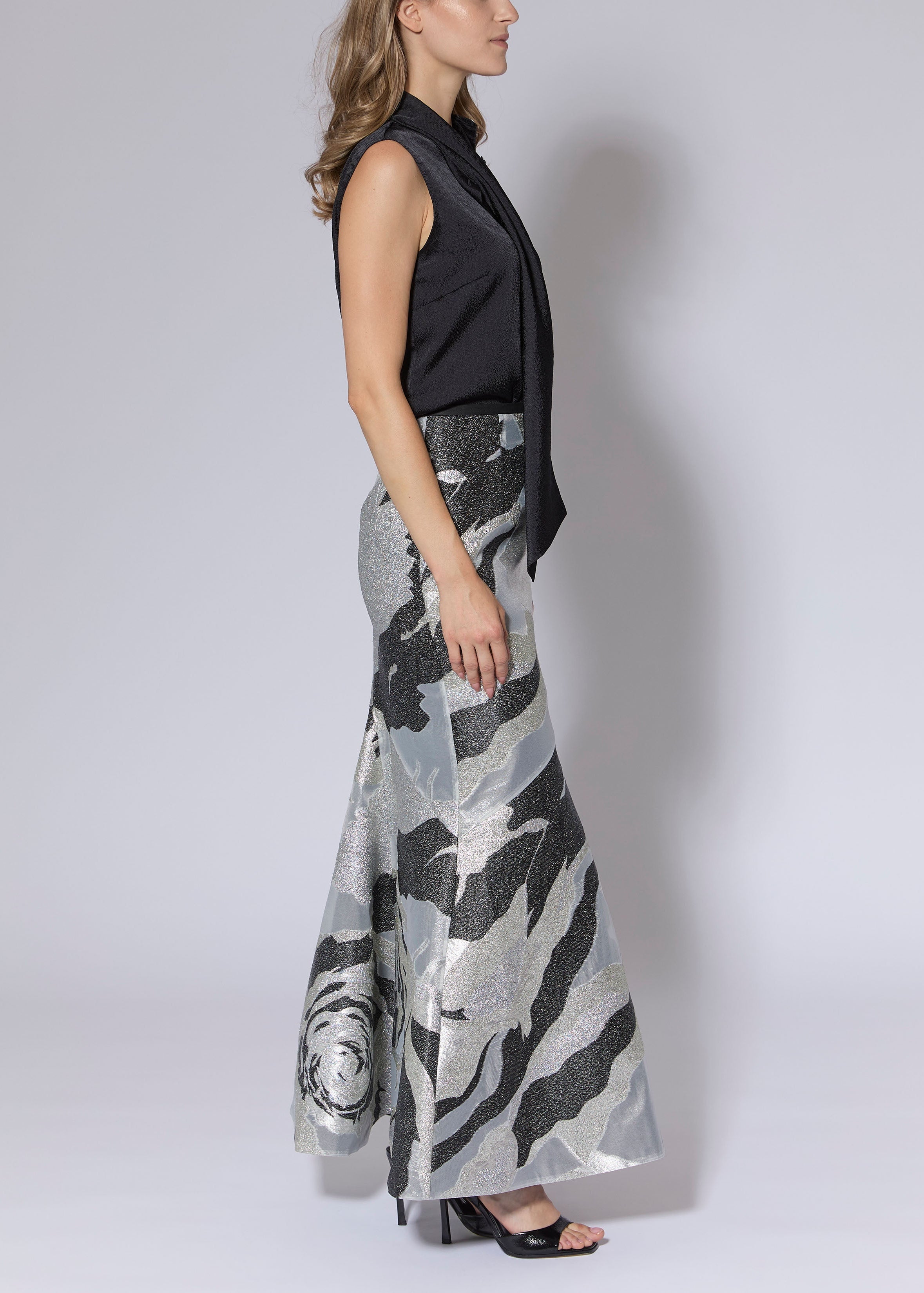 Lavish Fil Coupe Skirt