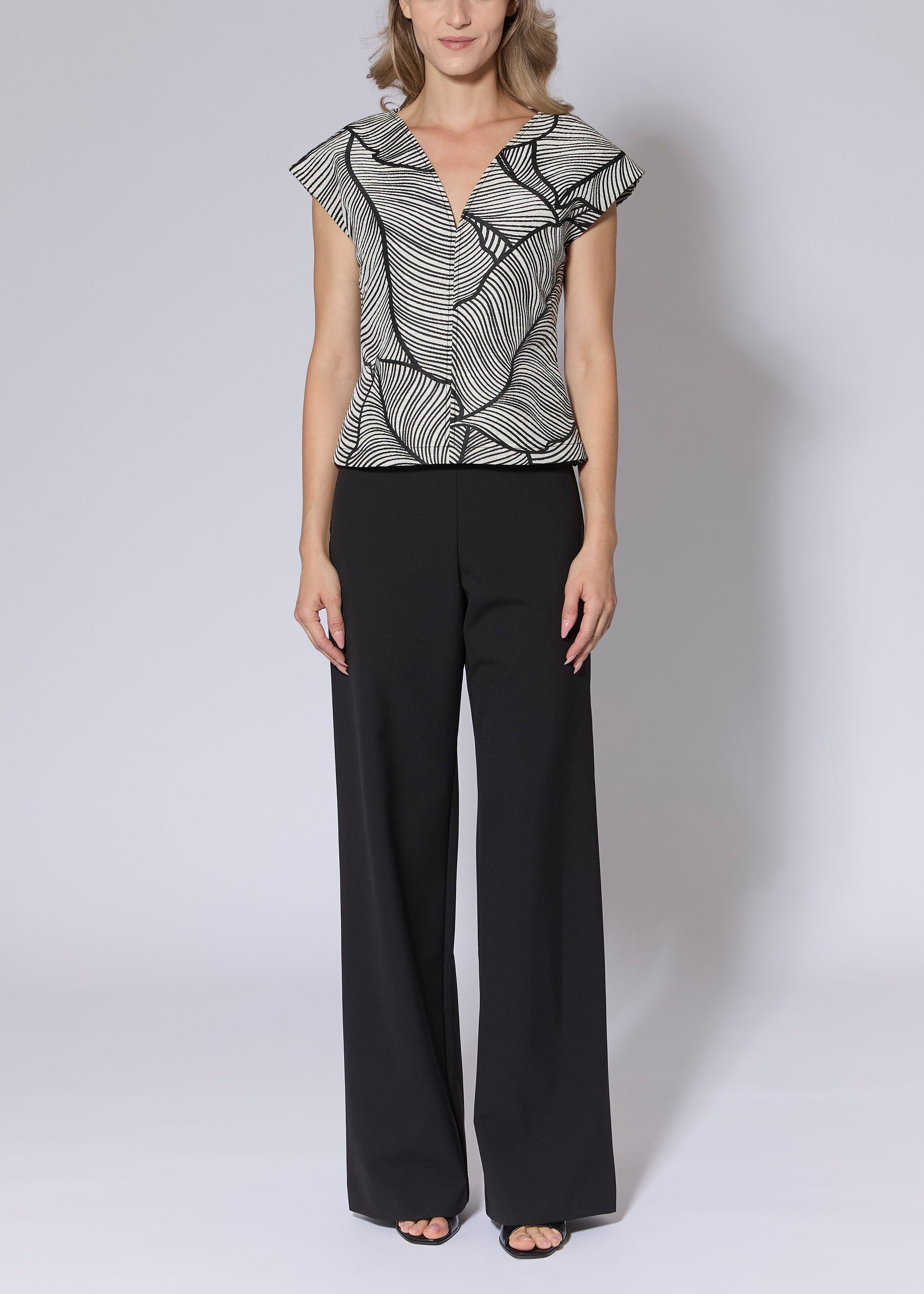 Palm Jacquard Top