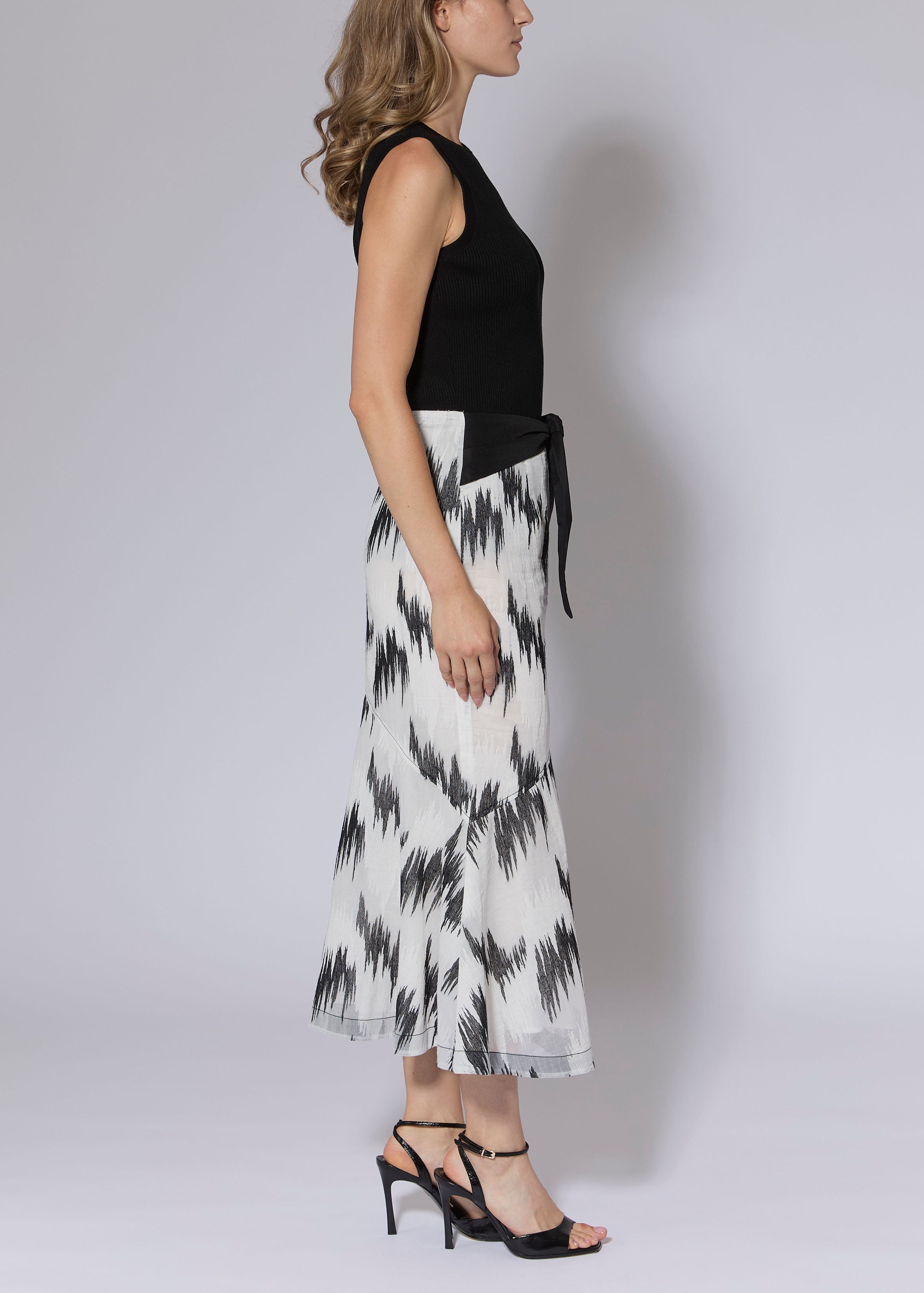 Flare Fil Coupe Skirt