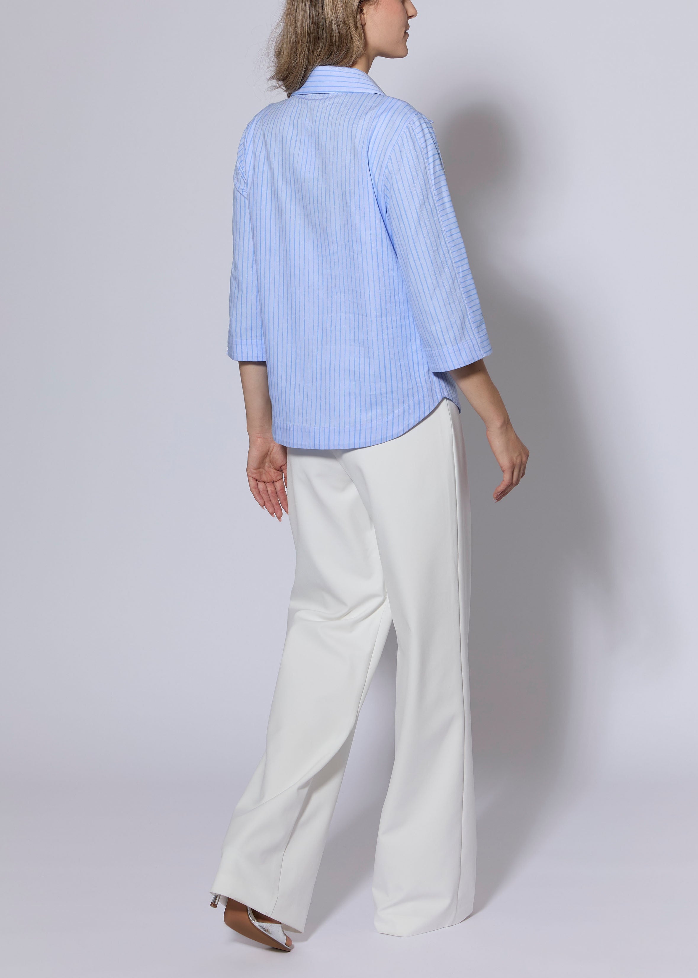 Printed Stripe Cotton Shirt