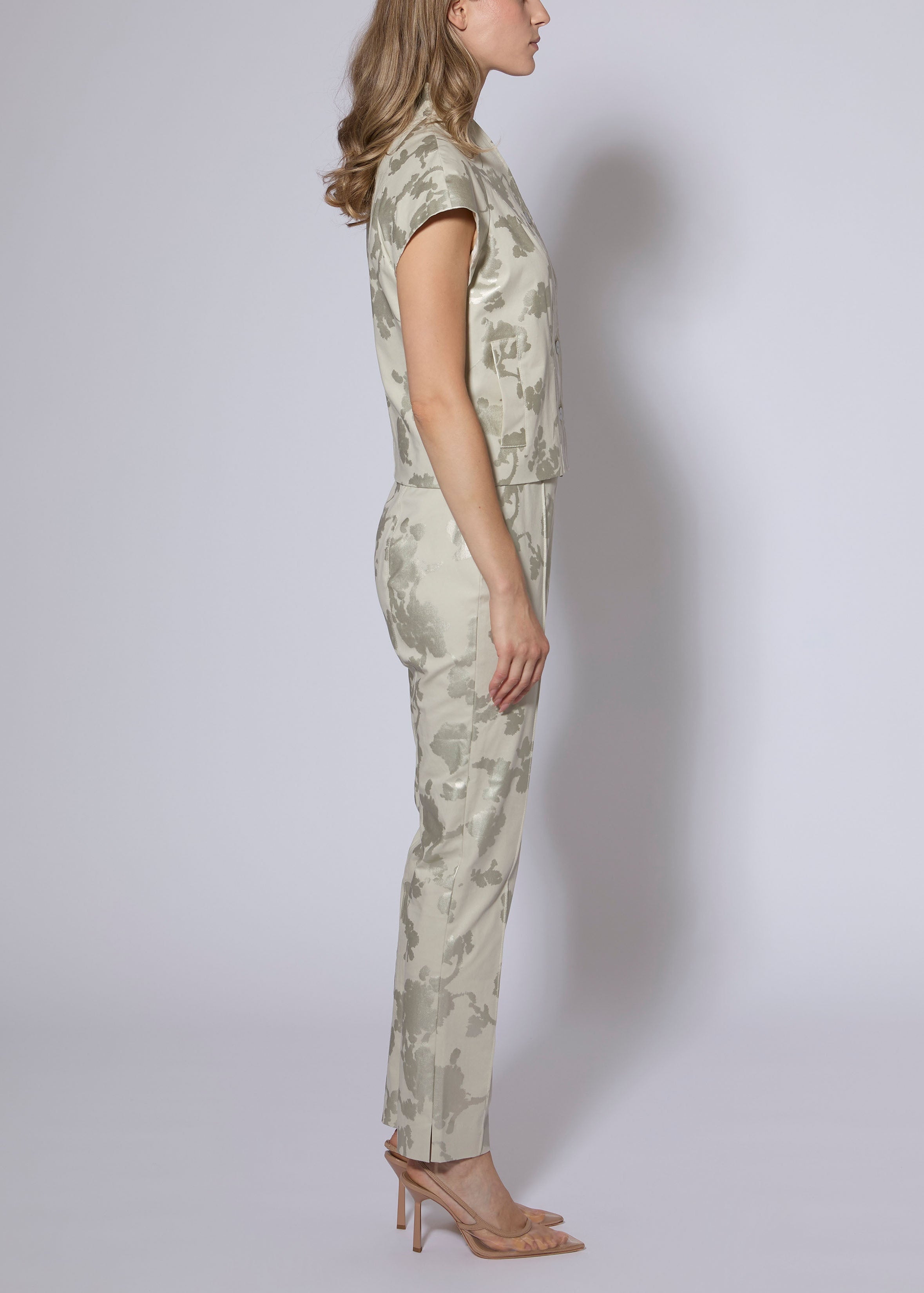 Floral Foiled Sateen Jacket