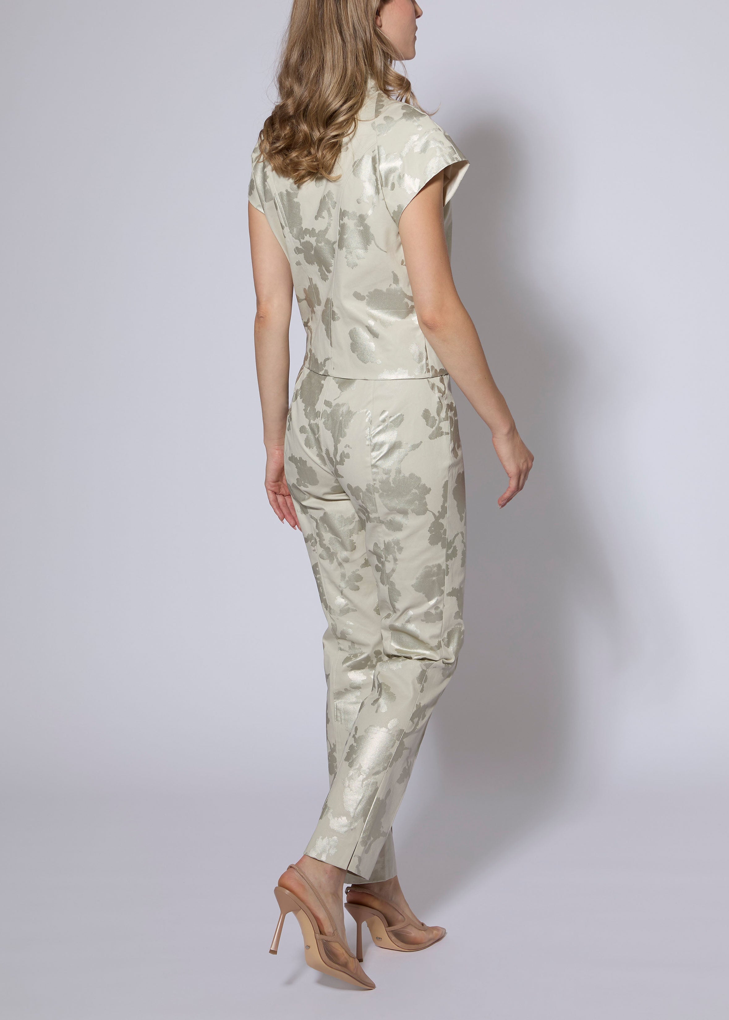 Floral Foiled Sateen Jacket